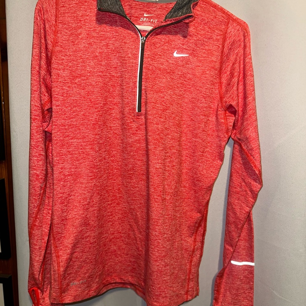 Nike Red Dri-FIT Quarter-Zip Pullover